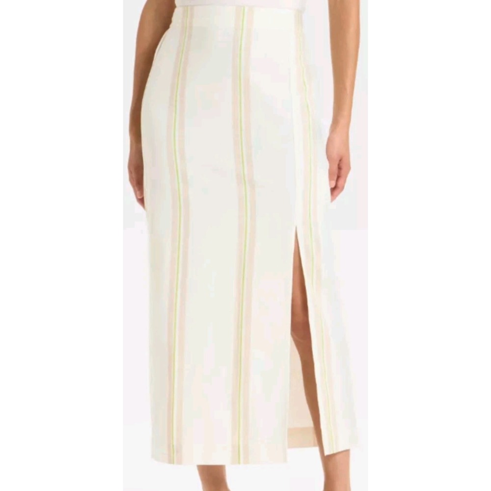 NEW A New Day Women's Ankle A-Line Skirt Tan Strip Size S